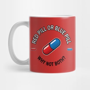 Red pill Blue pill (Circle) Mug